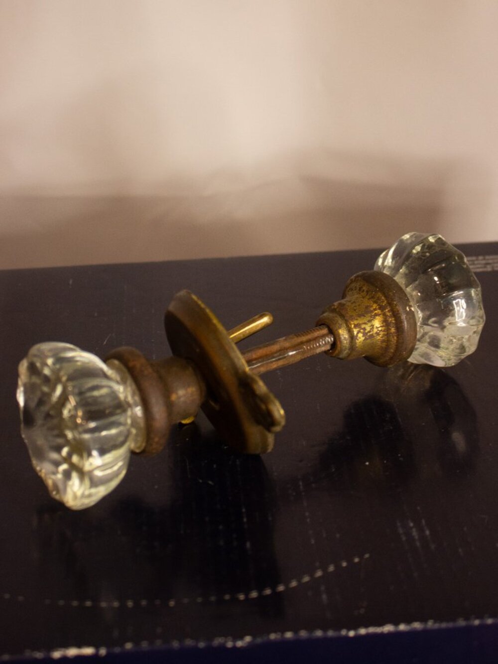 Vintage Crystal Door Knobs – 12‑Point Glass – Cottagecore Décor